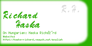 richard haska business card